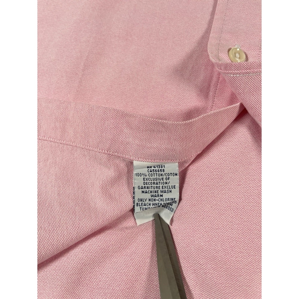 Polo Ralph Lauren Classic Fit Pink 100% Cotton Oxford Cloth Button Down Mens XLT - Picture 6 of 10